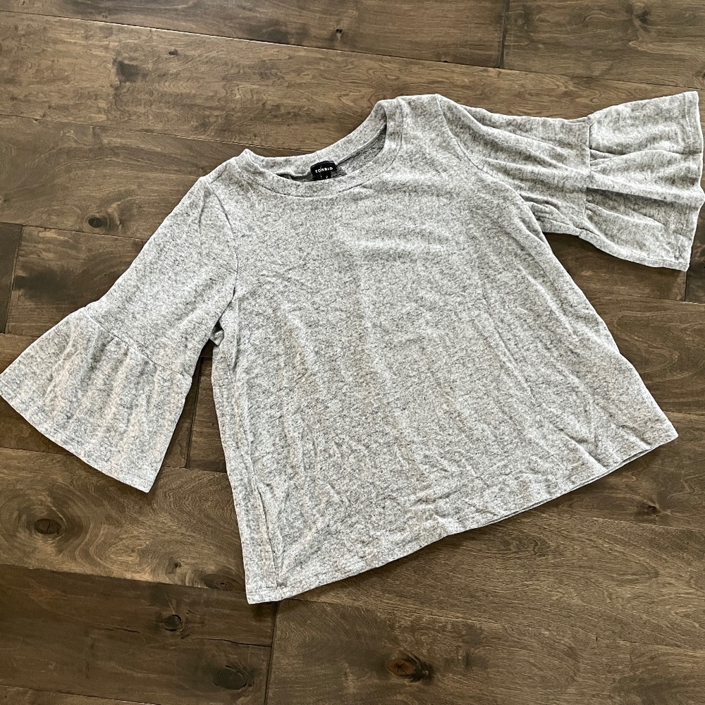 Torrid Gray Ladder Sleeve Pullover